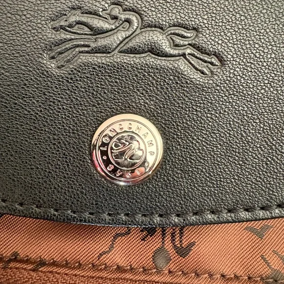 longchamp le pliage cuir medium tote - Picture 12 of 16